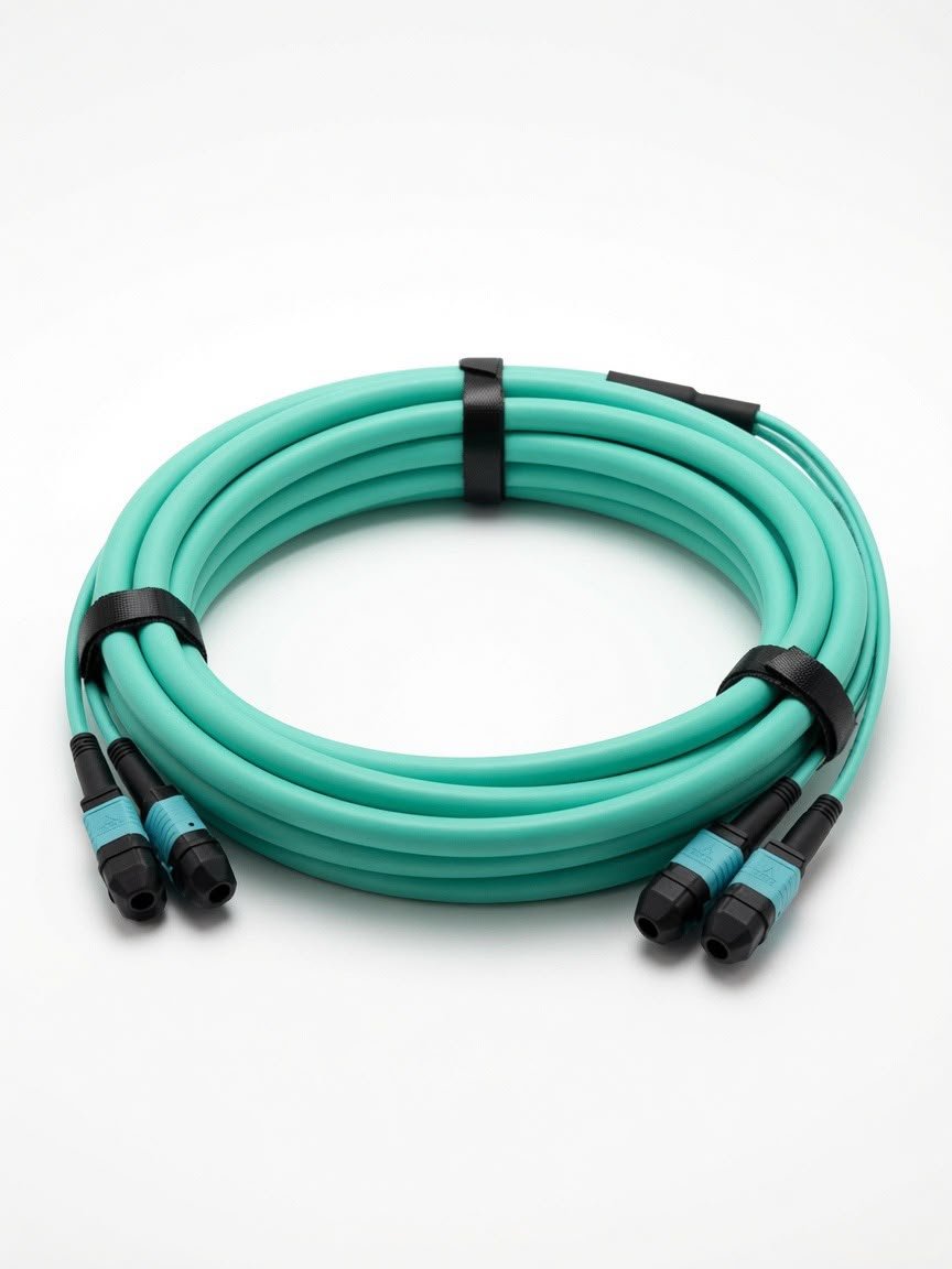 MPO Breakout Cable - Connectors Close Up