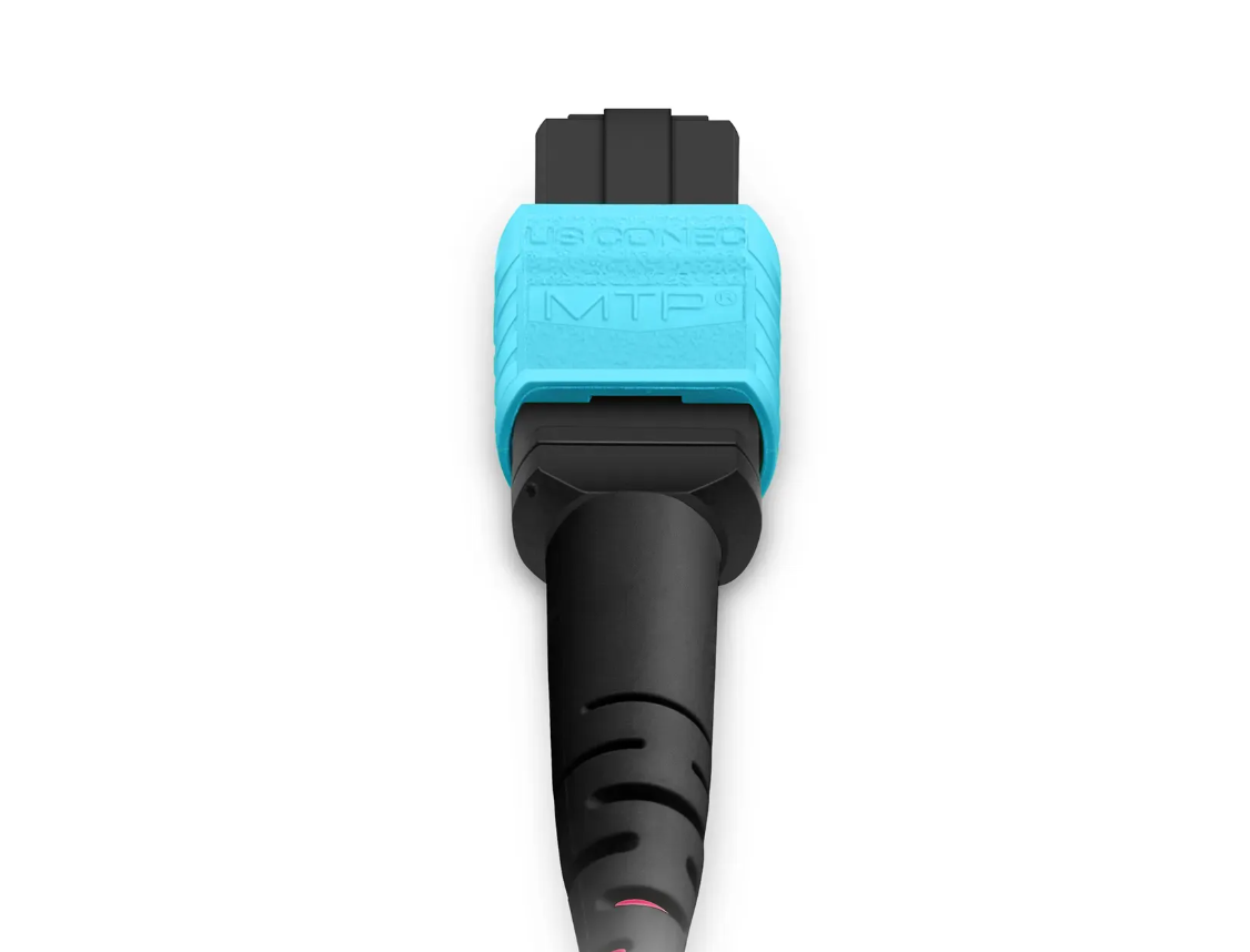 EITS 2M MPO-12 Multimode Fiber Optic Patch Cable, OM3/OM4/OM5, 12-Fiber, Type A/B/C Polarity, MPO Male/Female, Magenta - Image 5
