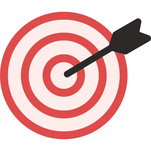 About Us target goals icon