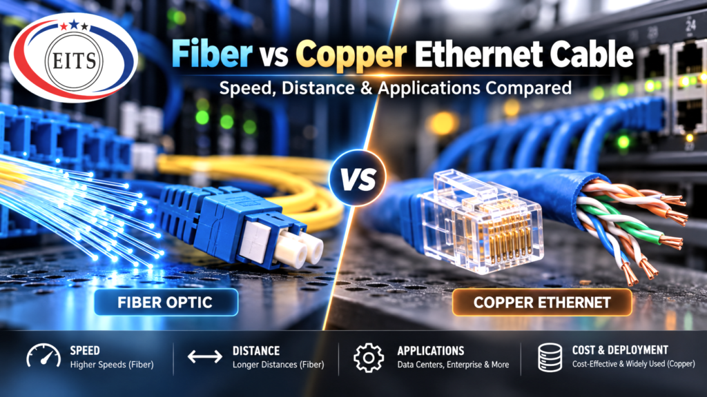 Fiber Optic Ethernet Cable: How It Works and When to Use It fiber vs copper ethernet cable for business networks
